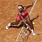 Serena Williams prepara para devolver bola na vitória por 2 a 0 sobre Maria Kirilenko, em Roma Serena Williams prepara para devolver bola na vitória por 2 a 0 sobre Maria Kirilenko, em Roma