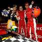 Lucas Di Grassi, Felipe Massa e Julio Campos comemoram o título de campeão das 500 milhas de kart