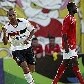 O atacante Deivid comemora gol para o Flamengo nos 3 a 1 sobre o América, pelo Campeonato Carioca