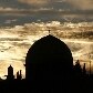 Cúpula da Rocha durante o pôr-do-sol em Jerusalém