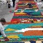 Fiéis se unem para preparar tapete de Corpus Christi em Santana de Parnaíba