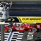 Dario Franchitti recebe a bandeirada pela vitória no GP de Infineon da F-Indy Dario Franchitti recebe a bandeirada pela vitória no GP de Infineon da F-Indy