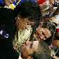 Phelps ao lado da mãe em Pequim