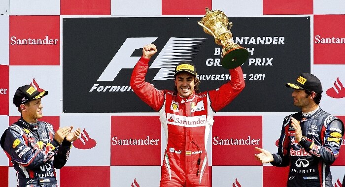 Alonso comemora a primeira vitória da Ferrari na temporada