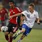 Raggio disputa posse de bola com Thomson em Itália 2 x 1 Trinidad e Tobago Raggio disputa posse de bola com Thomson em Itália 2 x 1 Trinidad e Tobago
