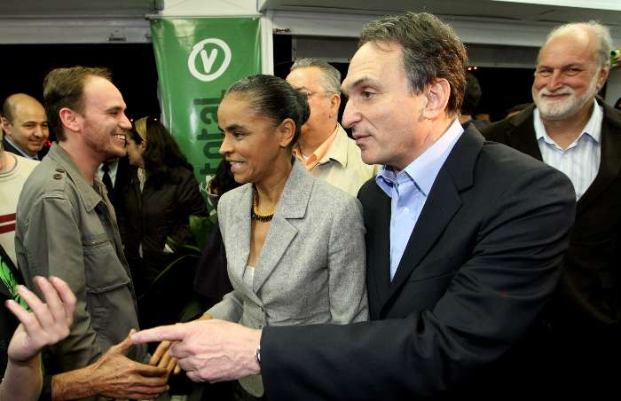Marina na inauguração do comitê de Fabio Feldmann, candidato do PV ao governo de SP - 02.08.2010