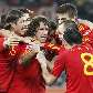 Festa espanhola após o gol de Puyol, que classificou a Espanha para sua primeira final de copa do mu Festa espanhola após o gol de Puyol, que classificou a Espanha para sua primeira final de copa do mu