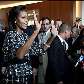 Michelle Obama na Dinamarca para apoiar candidatura de Chicago aos Jogos