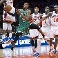 Rajon Rondo, do Celtics, sobe para mais uma cesta contra o Knicks pelos playoffs 2010/2011 Rajon Rondo, do Celtics, sobe para mais uma cesta contra o Knicks pelos playoffs 2010/2011