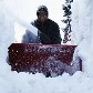 Vinte centímetros de neve se acumularam em Northern Boulevard