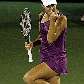 Ana Ivanovic comemora ponto em jogo do Torneio de Dubai Ana Ivanovic comemora ponto em jogo do Torneio de Dubai