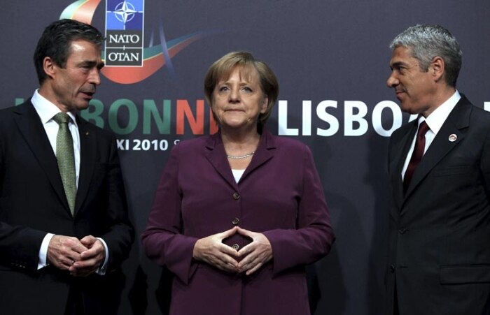 Anders Fogh Rasmussen, Angela Merkel e José Sócrates