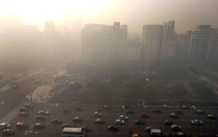 Nuvem de fumaça na Argentina