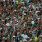 Torcida do Palmeiras faz festa antes do jogo contra o Santos