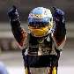 Alonso vibra após conquistar sua 20.ª vitória na carreira, no GP de Cingapura