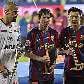 Verón (Estudiantes, prata), Messi (ouro) e Xavi (bronze) exibem os troféus de melhores do Mundial