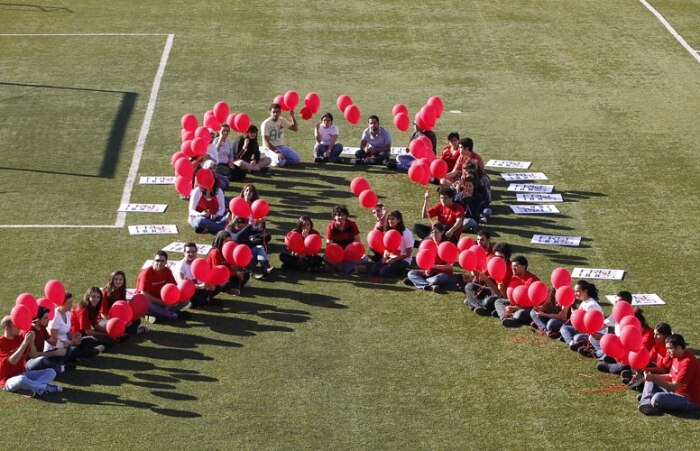 No Líbano, estudantes aderem à campanha pela prevenção da AIDS
