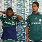 Palmeiras apresenta o volante Márcio Araújo (esq.) e o zagueiro Léo