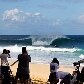 O visual clássico de Pipeline: ondas e multidão O visual clássico de Pipeline: ondas e multidão