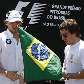Kubica e Alonso durante o desfile dos pilotos, antes da largada do GP do Brasil
