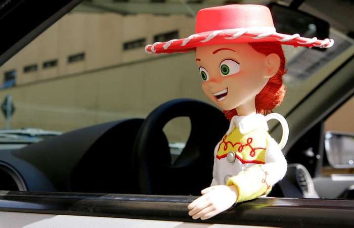 Jessie teve um gostinho em primeira mão do tráfego intenso na cidade