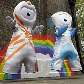 Mascotes da Olimpíada e Paraolimpíada de Londres 2012 são apresentadas; Wenlock (esq.) e Mandeville Mascotes da Olimpíada e Paraolimpíada de Londres 2012 são apresentadas; Wenlock (esq.) e Mandeville