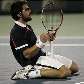 Janko Tipsarevic comemora vitória por 2 sets a 1 sobre Andy Murray, no ATP de Dubai