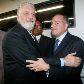 O governador da Bahia, Jaques Wagner(e), com o senador Antonio Carlos Junior, após reunião da bancad O governador da Bahia, Jaques Wagner(e), com o senador Antonio Carlos Junior, após reunião da bancad