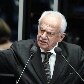 O senador Pedro Simon fez o seu discurso com o plenário do Senado vazio