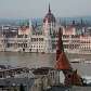 Parlamento e Rio Danúbio. Budapeste, Hungria Parlamento e Rio Danúbio. Budapeste, Hungria