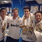 Jogadores madrilenhos comemoram o 32º título espanhol
