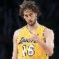 Pau Gasol comemora ponto na vitória do Los Angeles Lakers sobre o Utah Jazz por 96 a 81 Pau Gasol comemora ponto na vitória do Los Angeles Lakers sobre o Utah Jazz por 96 a 81