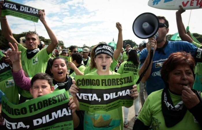 Protesto contra o Código Florestal em SP