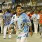 O apresentador Wagner Montes durante o desfile da Beija-Flor