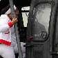 Líder das negociações. a senadora Piedad Cordoba embarca no helicóptero Líder das negociações. a senadora Piedad Cordoba embarca no helicóptero
