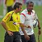 Petkovic conversa com Andrade em treino do Flamengo, na Granja Comary Petkovic conversa com Andrade em treino do Flamengo, na Granja Comary