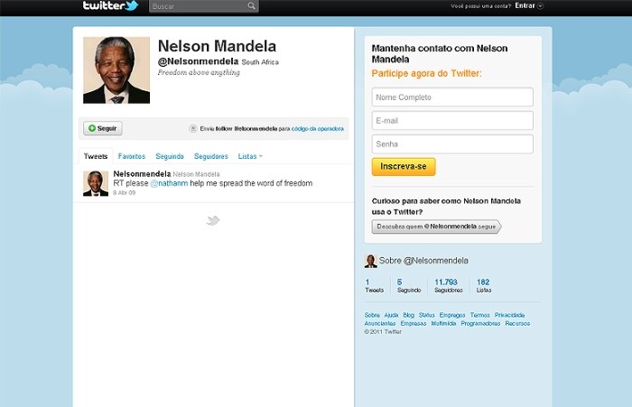 Conheça as personalidades que aderiram ao Twitter em 2011