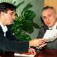 Michel Temer, então presidente da Câmara, recebe o sindicalista Luiz Marinho em seu gabinete em 28 d Michel Temer, então presidente da Câmara, recebe o sindicalista Luiz Marinho em seu gabinete em 28 d