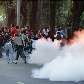 PM usou bombas de gás para dispersar manifestantes