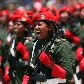 Soldada venezuelana durante desfile militar na capital do país, Caracas, por ocasião do bicentenário