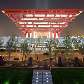 Pavilhão da China iluminando o céu noturno na Exposição Mundial de Xangai Pavilhão da China iluminando o céu noturno na Exposição Mundial de Xangai