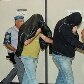 Policiais militares presos por envolvimento em roubos de caixas eletrônicos prestam depoimento, SP