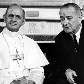 Presidente Lyndon B. Johnson com papa Paulo VI em Nova York em 1965 Presidente Lyndon B. Johnson com papa Paulo VI em Nova York em 1965