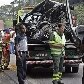 Aparentemente a ocorrência foi provocada por um caminhão que perdeu o freio Aparentemente a ocorrência foi provocada por um caminhão que perdeu o freio