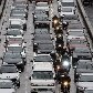 Chuva voltou com intensidade e complicou ainda mais o trânsito, causando 126 km de congestionamento