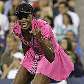 Venus Williams comemora vitória na estreia no US Open 2009