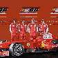 Gene, Massa, Raikkonen e Badoer com a Ferrari F60