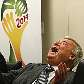 Ricardo Teixeira, presidente do Comitê Organizador da Copa 2014, ri durante reunião no Rio