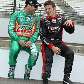 Tony Kanaan e Marco Andretti, colegas de equipe, conversam em intervalo de treino Tony Kanaan e Marco Andretti, colegas de equipe, conversam em intervalo de treino