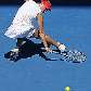 Vera Zvonareva devolve bola em jogo do Aberto da Austrália Vera Zvonareva devolve bola em jogo do Aberto da Austrália